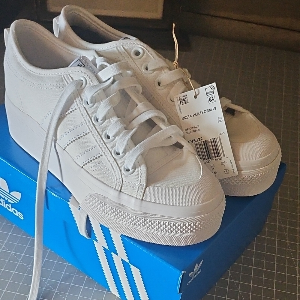 adidas Women's Nizza Platform Sneakers - White
